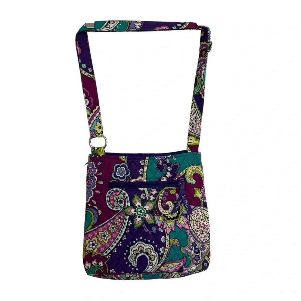 Vera Bradley Quilted Hipster Crossbody Paisley Purse/Bag - Picture 4 of 10